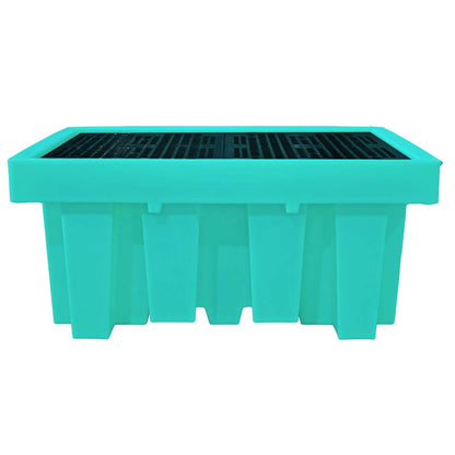 (Clearance) Teal Single IBC Spill Pallet with Removable Deck - BB1 || 1100ltr Sump Capacity