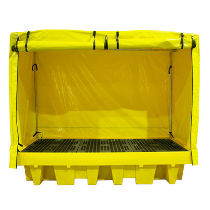 Covered Double IBC Spill Pallet - BB2C ||1140ltr Sump Capacity