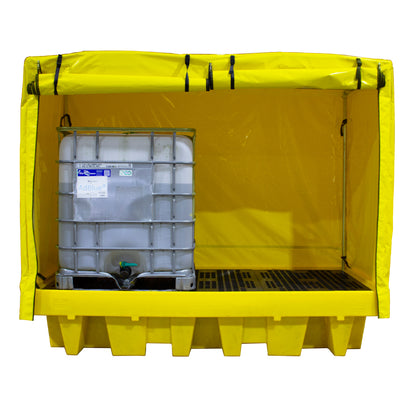 Covered Double IBC Spill Pallet - BB2C ||1140ltr Sump Capacity