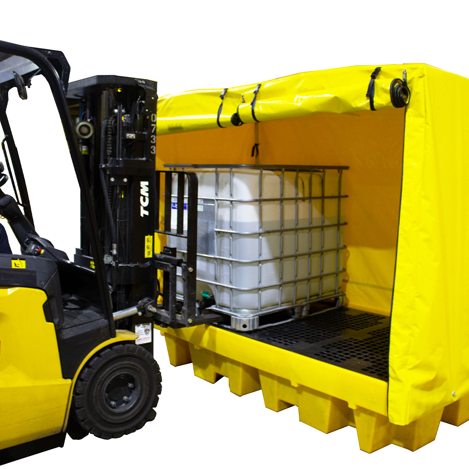 Covered Double IBC Spill Pallet - BB2C ||1140ltr Sump Capacity