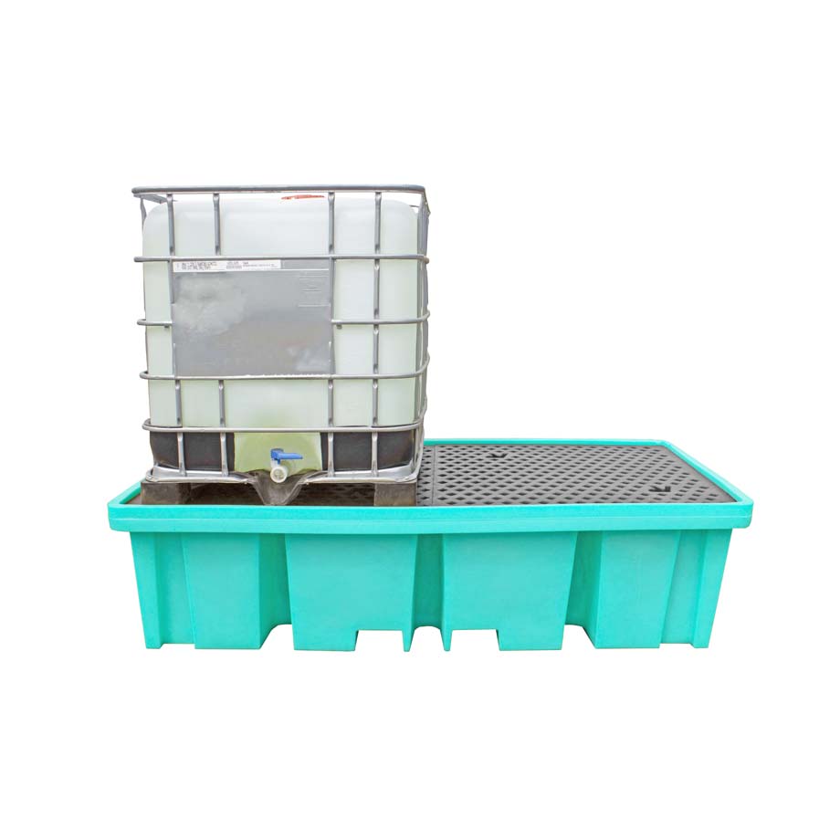 (Clearance) Double IBC Spill Pallet With 4-Way Forklift Entry - BB2FW ||1150ltr Sump Capacity