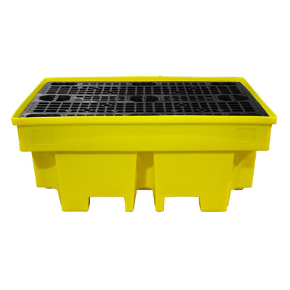 Plastic 2 Drum Spill Pallet With 4-Way Forklift Entry - BP2FW ||To Hold 2 Drums