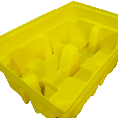 Plastic 2 Drum Spill Pallet With 4-Way Forklift Entry - BP2FW ||To Hold 2 Drums