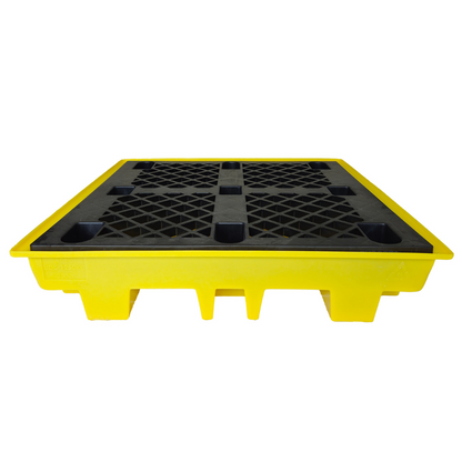 Low Profile Plastic 4 Drum Spill Pallet - BP4L ||For 4 Drums