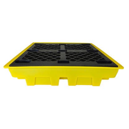 Low Profile Plastic 4 Drum Spill Pallet - BP4L ||For 4 Drums