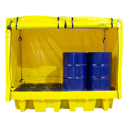 Covered 8 Drum Spill Pallet - BP8C ||For 8 drums