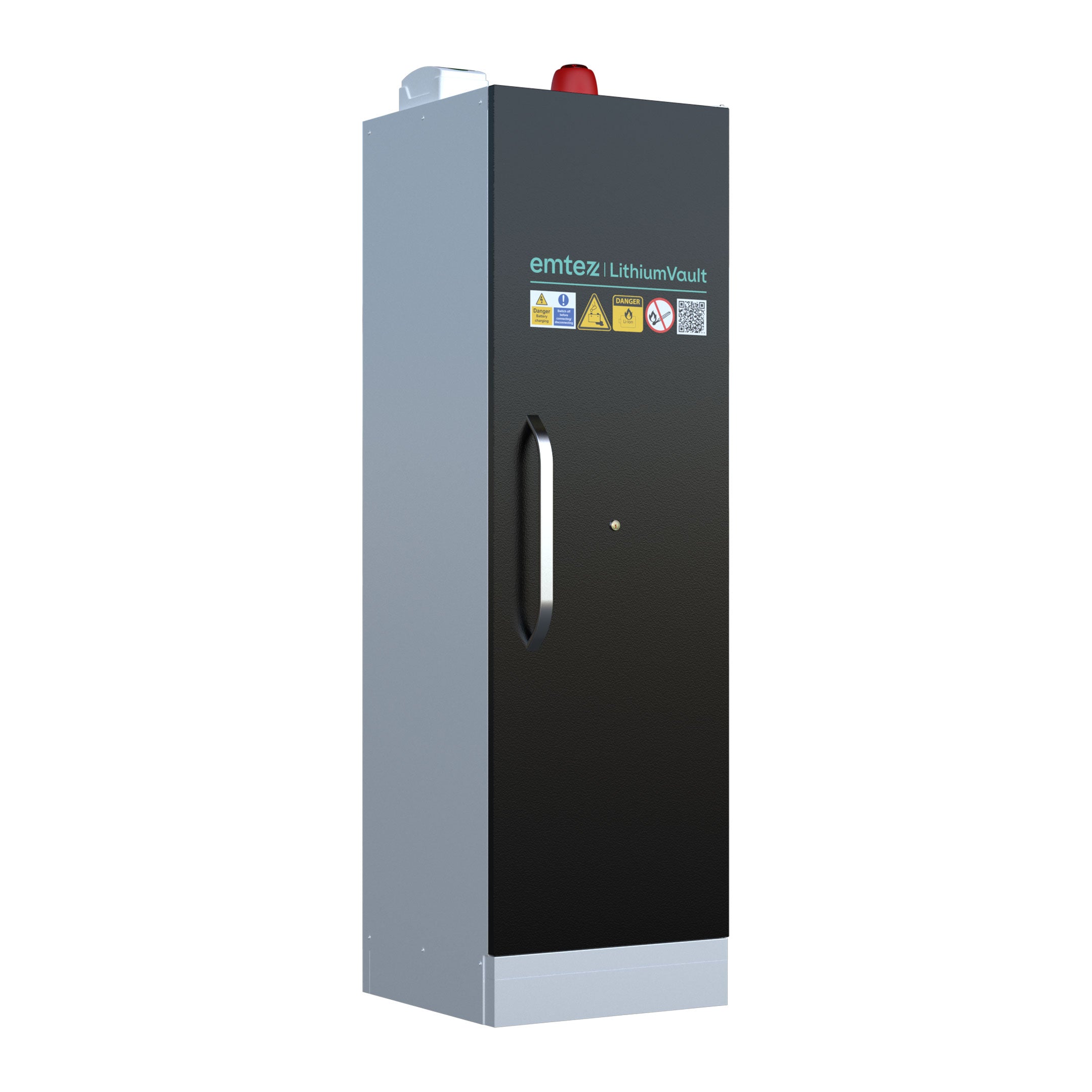 LithiumVault FirePro® Single-Phase Locker Cabinet with Control Panel & Charging | Single-Phase | 1-Door | Tall - CH-L1F2PG16C6K