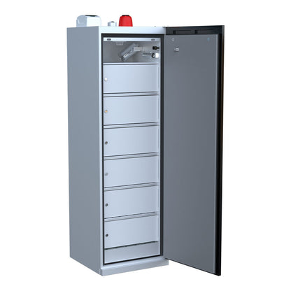 LithiumVault FirePro® Single-Phase Locker Cabinet with Control Panel & Charging | Single-Phase | 1-Door | Tall - CH-L1F2PG16C6K