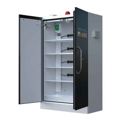 LithiumVault FirePro® Single-Phase Cabinet with Control Panel & Charging | 2-Door | Tall - CH-L5F2PG16K