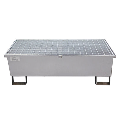 2 Drum Spill Pallet - Galvanised Steel - GSP2D || 240ltr Sump Capacity