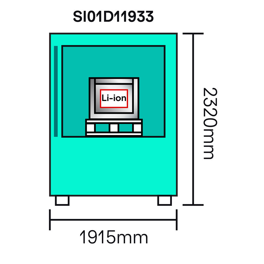 1.5-Meter LithiumVault Container - SI01D11933 || Hinge doors on 1 Level