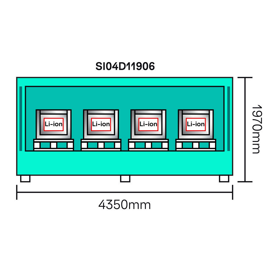 4-Meter LithiumVault Container - SI04D11906 || Hinge Doors on 1 Level