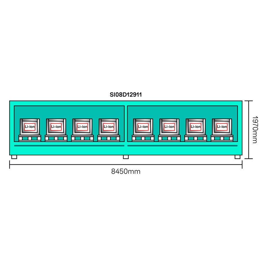 8-Meter LithiumVault Container - SI08D12911 || Sliding Doors on 1 Level