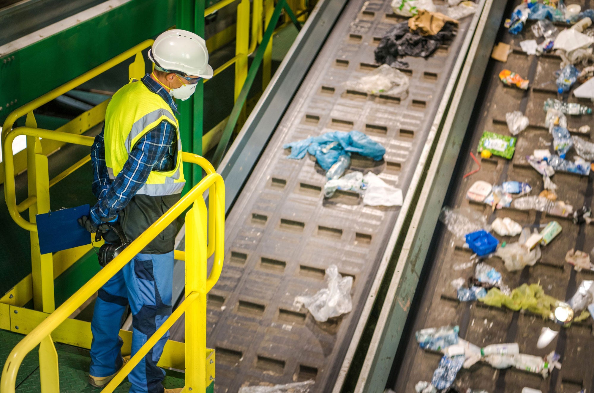 Waste sorting line