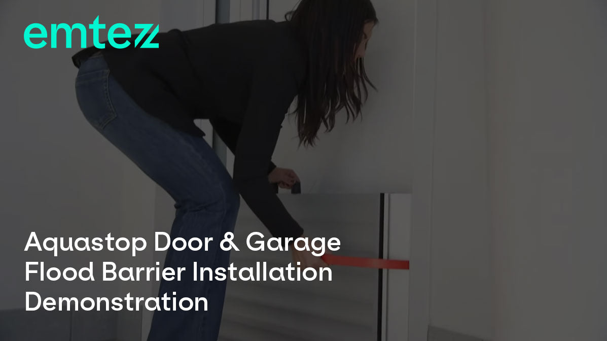 Load video: Aquastop Door &amp; Garage Flood Barrier Installation Demonstration