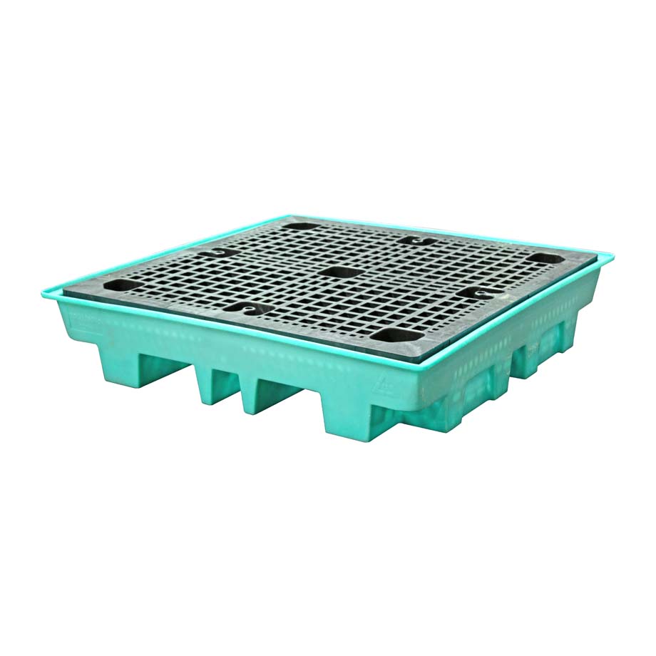 Low Profile Plastic Drum Spill Pallet For 4 Drums Emtez 4946