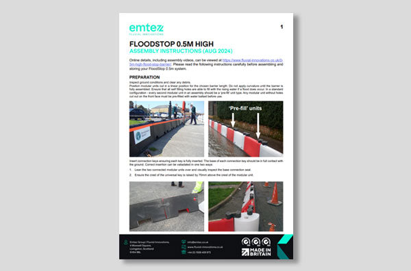 0.5m FloodStop Instructions Document Download