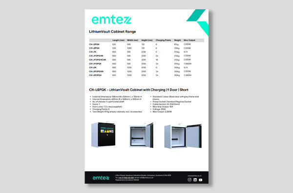 LithiumVault Cabinet Comparison Document Download