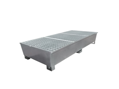 Double IBC Spill Pallet - Galvanised Steel - GSP2IBC || 1100ltr Sump Capacity