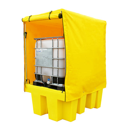 Covered Single IBC Spill Pallet - BB1C || 1100ltr Sump Capacity