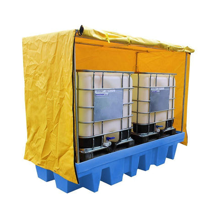 BB2C - 2 IBC Covered Bunded Spill Containment Pallet