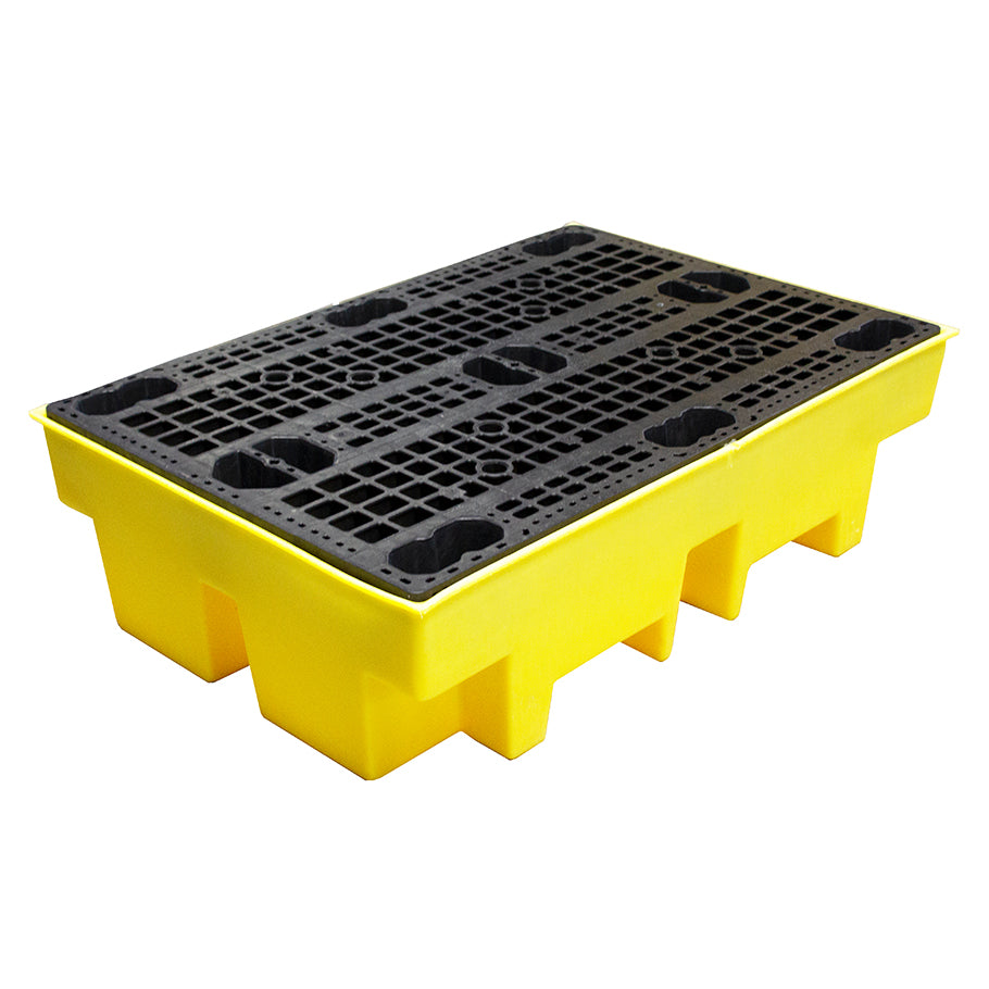 Double Drum Spill Pallet - BP2 || 240ltr Sump Capacity