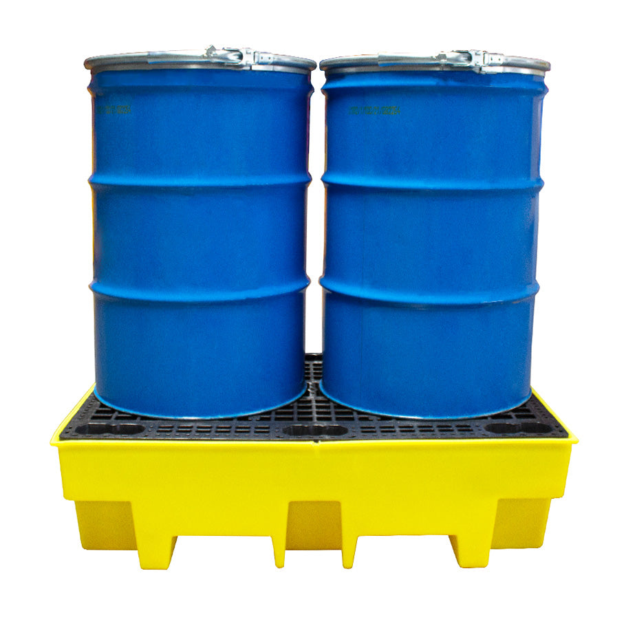 Double Drum Spill Pallet - BP2 || 240ltr Sump Capacity