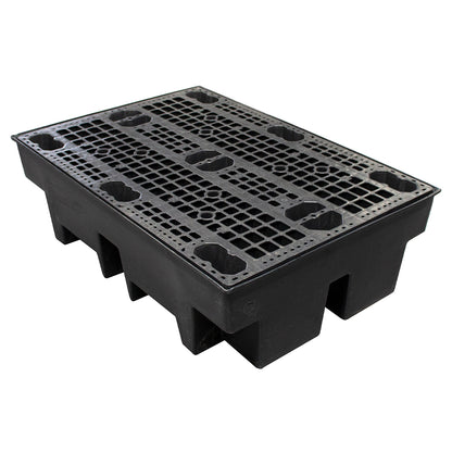 Recycled 2 Drum Polyethylene Spill Pallet - BP2R || To Hold 2 Drums