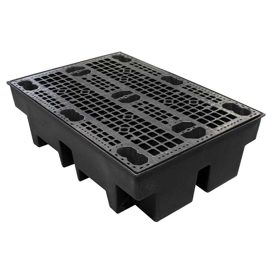 Recycled 2 Drum Polyethylene Spill Pallet - BP2R || To Hold 2 Drums