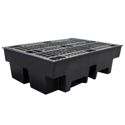 Recycled 2 Drum Polyethylene Spill Pallet - BP2R || To Hold 2 Drums