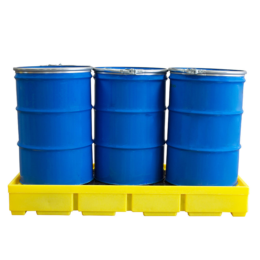 Plastic 3 Drum Spill Pallet - BP3 ||To Hold 3 Drums