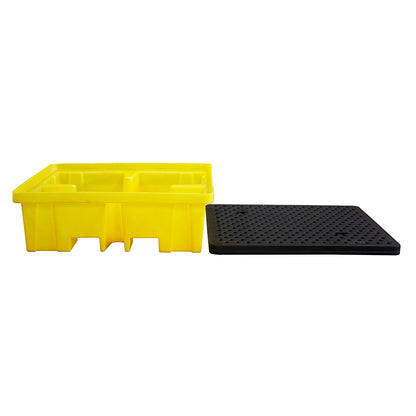 Plastic 4 Drum Spill Pallet With 4-Way Forklift Entry  - BP4FW ||To Hold 4 Drums