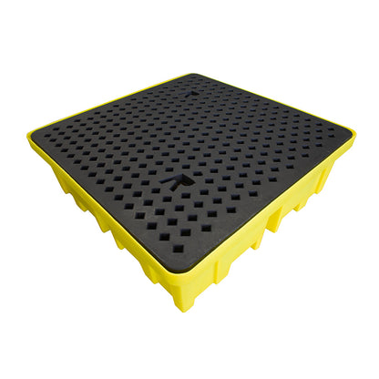 Plastic 4 Drum Spill Pallet With 4-Way Forklift Entry  - BP4FW ||To Hold 4 Drums