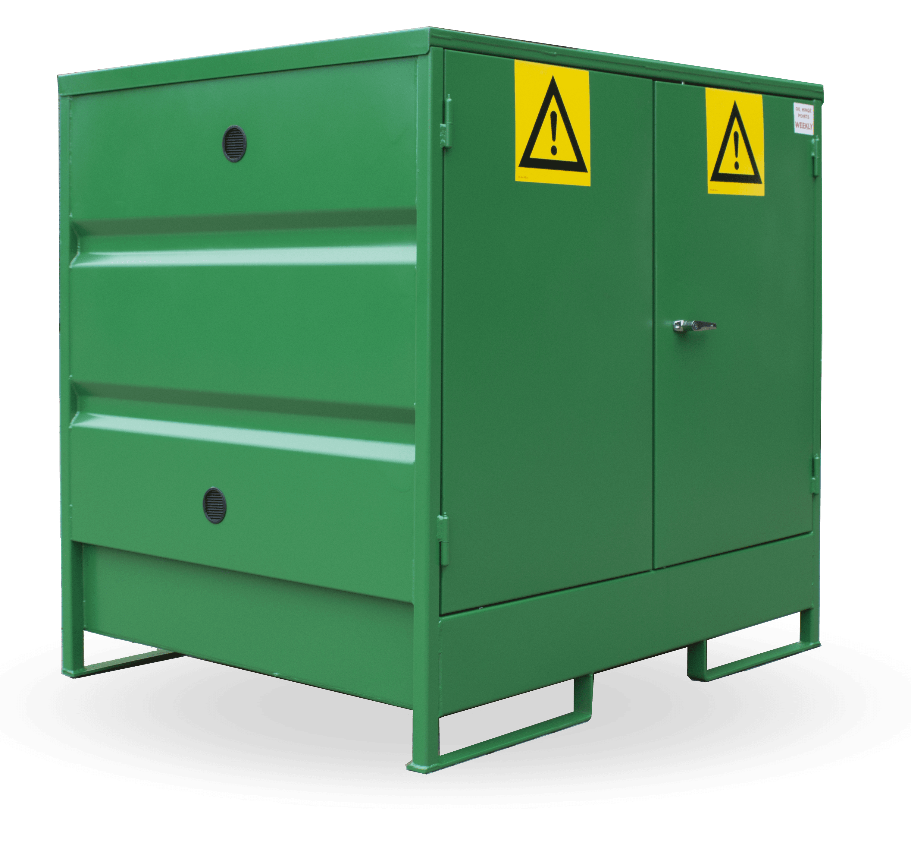 VD4D - Vertical Steel 4 Drum Bunded Spill Containment Pallet with Doors