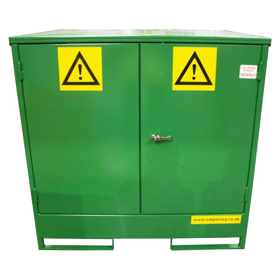 VD4D - Vertical Steel 4 Drum Bunded Spill Containment Pallet with Doors